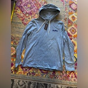 Michael Kors Hoodie Sweater Pullover Blue Medium M NWT